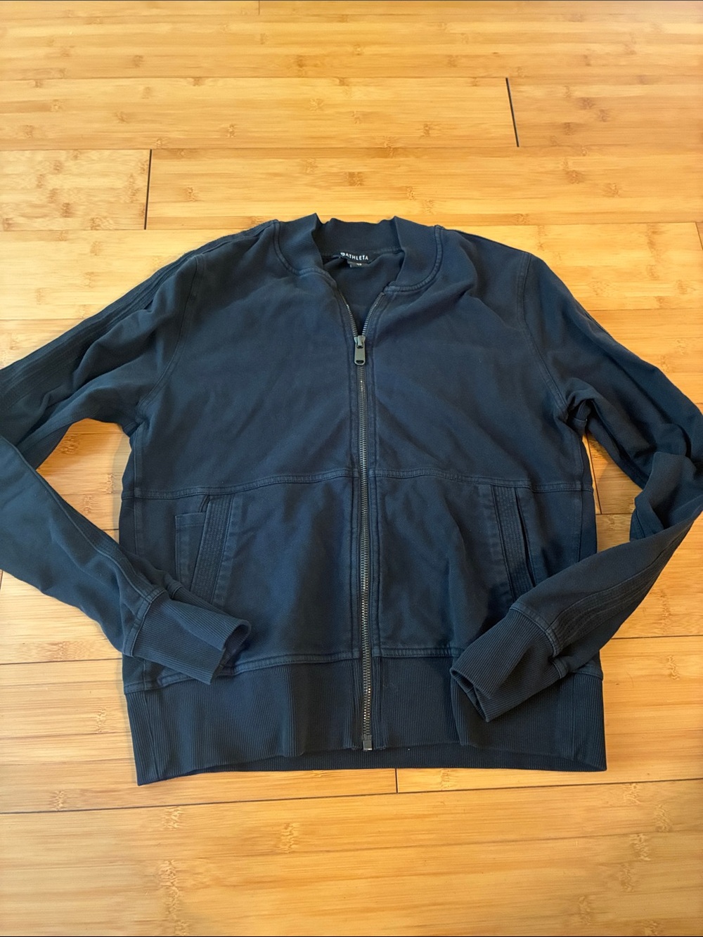 Athleta Full-Zip Sweater Jacket - Black